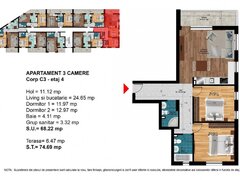 Strada Biruintei, apartament 3 camere in apropiere de Metrou Berceni si D. Leonida